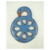 Pottery Blue Salt Glaze Goose Trivet