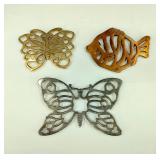 VTG Trivets Fish & Butterfly's