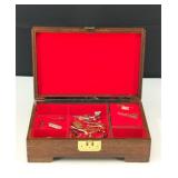 VTG Wood Music Box Tie Clips & More