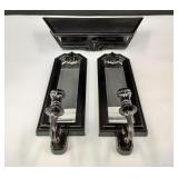 VTG Syroco Candle Stick Mirrors & Shelf Set