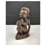 VTG H/C Ebony Wood African Tribal Sculpture