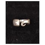 .925 Sterling Silver Cat Wrap Ring