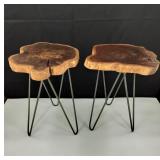Live Edge Wood Side Tables