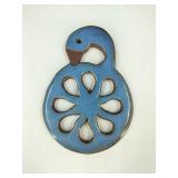 Pottery Blue Salt Glaze Goose Trivet