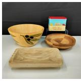 The Pioneer Woman Tin/Recipes & Wood Bowls