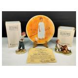 VTG Norman Rockwell Figures & Plate