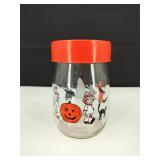 VTG Carlton Glass Trick or Treats Jar