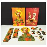 VTG Hallmark Scarecrow & Pilgrims Center Pieces