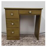Small Vintage1970s Green Desk