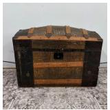 Antique Camel Back Steamer Trunk