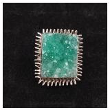 .925 Sterling & Druzy Quratz Crystal Ring