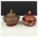 VTG Ornate H/C Trinket/Decor Lidded Bowls