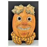 VTG Chalk Ware Pumkin Man Masquerade Mask Rare