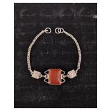 .925 Sterling Silver/Sunstone? Bracelet Please Rea