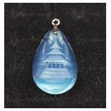 VTG Sterling & Crystal Pagoda Pendant