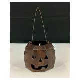 Vintage Metal Jack-o-Lantern Pail