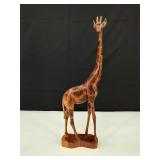 VTG Giraffe H/C Wooden African Artisan Folk Art