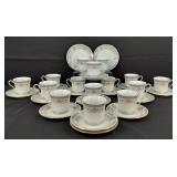 Vintage China Pearl Teacups & Saucers