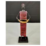 Decorative Tribal-Style African Woman Figurine