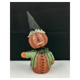 Bobble Head Folk Style Jack-O-Lantern Pumpkin