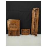 VTG Rattan & Wood Towel Rack & More