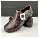 Clarks Dark Brown Leather Shoes Size 11 Wide