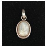 .925 Sterling Silver Moonstone Pendant