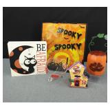 Fun Halloween Lot Metal Pumpkin & More