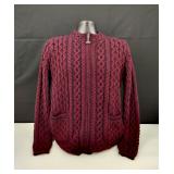 Men's Aran Crafts 100% Merino Wool Zip Sweater