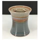 VTG Wheel Thrown H/C Glazed Pottery Lidded Crock