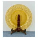 Indiana/Tiarra Yellow Daisy Round Glass Platter
