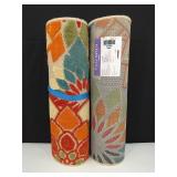 2 Beautiful Vibrant Floral Rug Runners