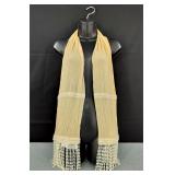 VTG Susana Jo 100% Pure Silk & Beaded Scarf