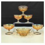 Imperial Glass Smooth Rays Marigold Sherbert Cup