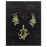 .925 Sterling Silver Pendant & Earring Set