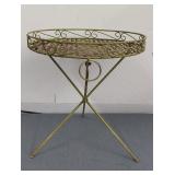 Vintage Metal Folding Garden Stand / Table