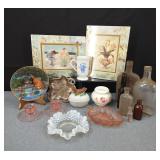 Vintage Items Fenton Candle Holder & More