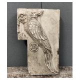 Large Vintage Parot Bas-Relief Wall Plaque