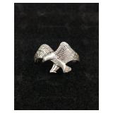 .925 Sterling Silver Men's Eagle Ring Size 12.75