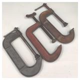 Lot of 3 large 6'' C-Clamps