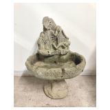 Vintage Solid Concrete Windmill Garden Fountain