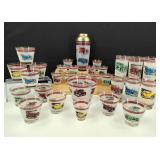 VTG Hazel-Atlas Frosted Antique Car Barware Set