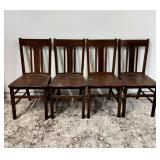 Antique Oak Mission Dining Chairs