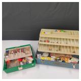 Pair Vtg Tackle Boxes With Gear