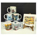 VTG Jubitz Truck Stop Souvenir Mugs & Trivet