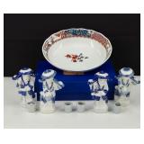 Beautiful Japanese Bowl & Porcelain Figures