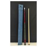 Vintage Imperial 58' Pool Cue & Velvet Case