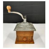 Vintage Ornate Floral Hand Crank Coffee Grinder