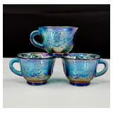 Indiana Glass Princess Blue Harvest Grape Cups