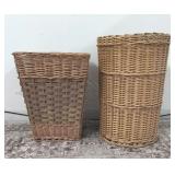2 Wicker Laundry Storage Basket's